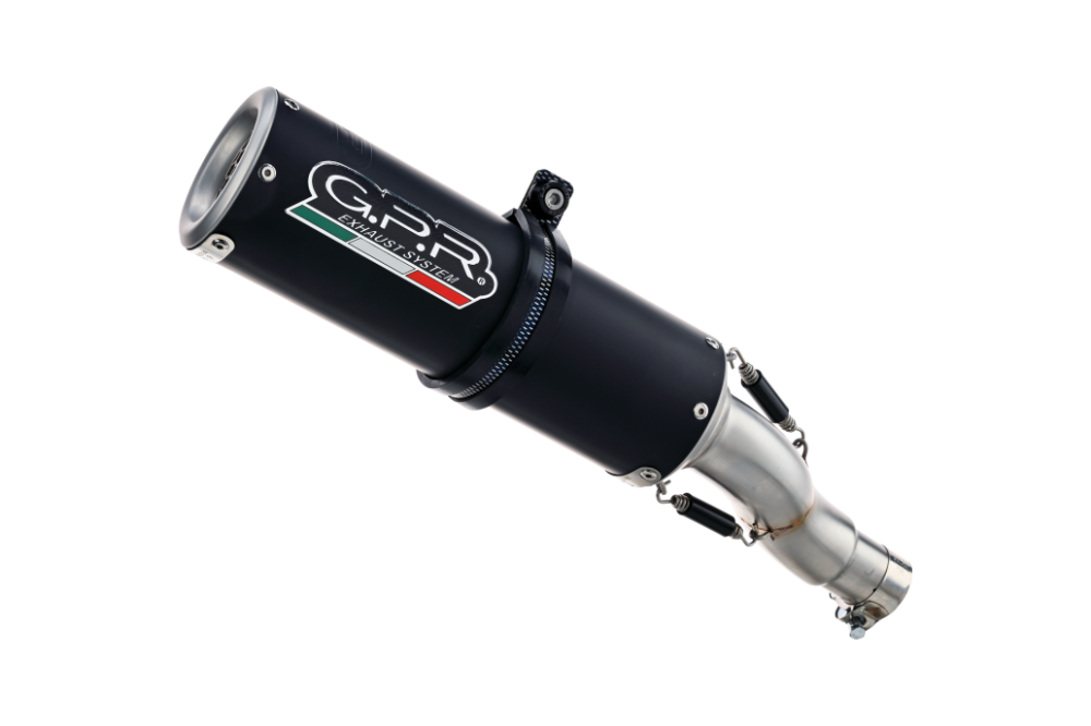 Voge 500R 2021-2024, M3 Black Titanium, Slip-on exhaust including removable db killer and link pipe 