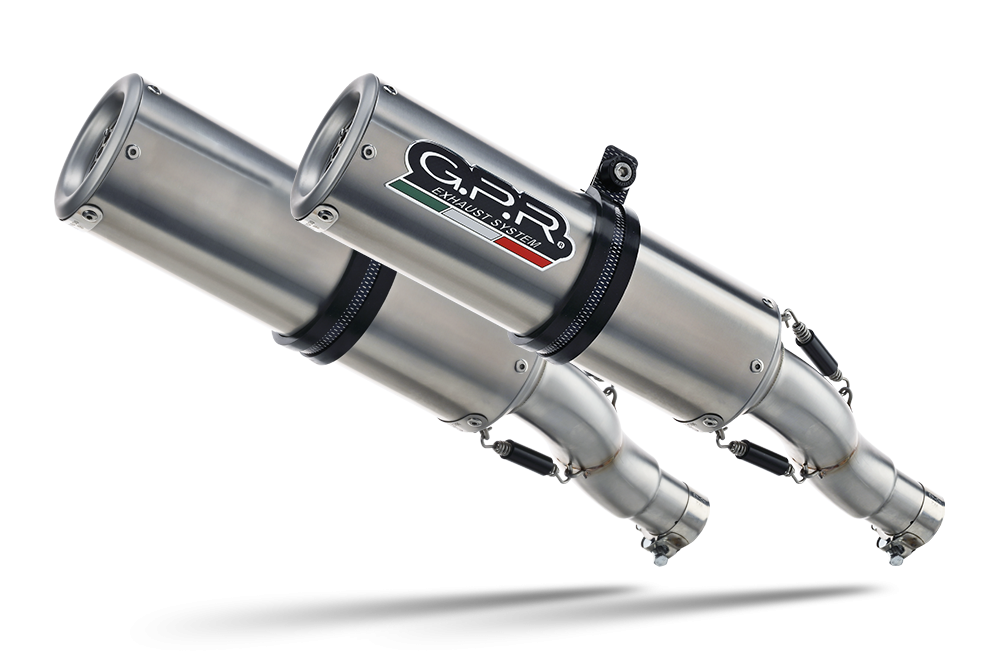 GPR exhaust compatible with  Aprilia Rsv 1000 R Factory 2006-2010, M3 Inox , Dual slip-on including removable db killers and link pipes 