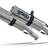 GPR exhaust compatible with  Aprilia Tuono R 1000 Factory  2006-2010, M3 Inox , Dual slip-on including removable db killers and link pipes 