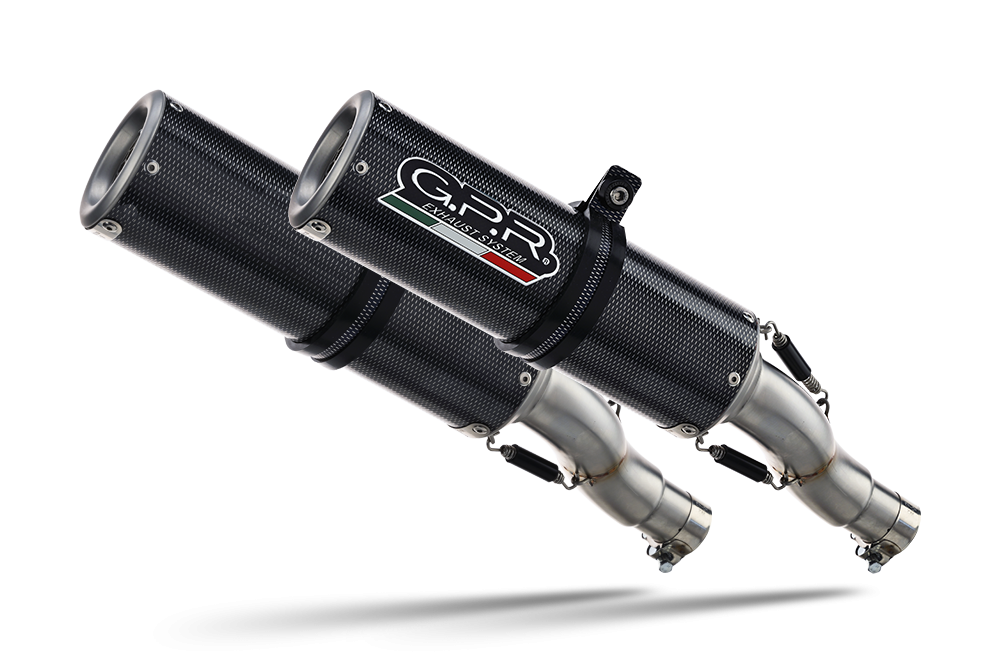 GPR exhaust compatible with  Yamaha YZF 1000 R1 2007-2008, M3 Poppy , Dual slip-on including removable db killers and link pipes 