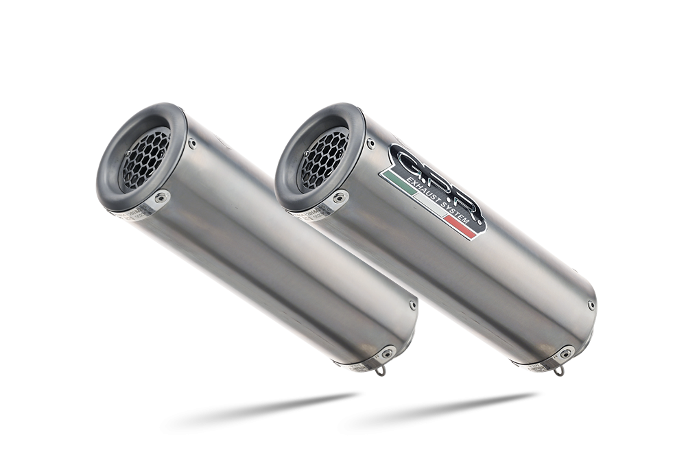 GPR exhaust compatible with  Kawasaki ZX-14R 2017-2022, M3 Titanium Natural, Dual slip-on including removable db killers and link pipes 