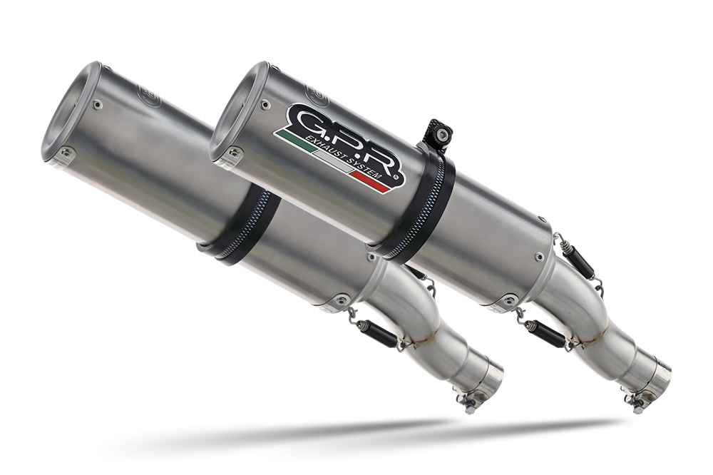 GPR exhaust compatible with  Kawasaki ZX-14R 2017-2022, M3 Titanium Natural, Dual slip-on including removable db killers and link pipes 