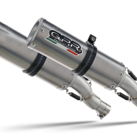 GPR exhaust compatible with  Kawasaki ZX-14R 2017-2022, M3 Titanium Natural, Dual slip-on including removable db killers and link pipes 