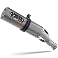 GPR exhaust compatible with  Honda CB400X 2013-2015, M3 Titanium Natural, Slip-on exhaust including removable db killer and link pipe 