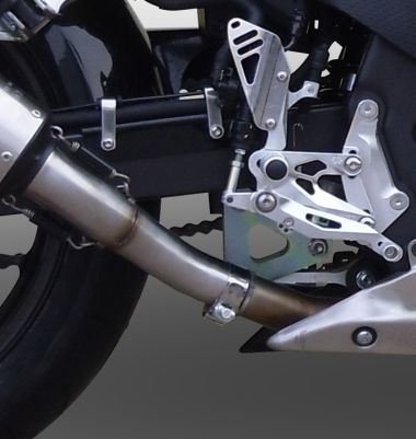 Exhaust compatible with Honda CBR500R 2023-2024, Furore Evo4 Nero, Slip-on exhaust including removable db killer and link pipe 