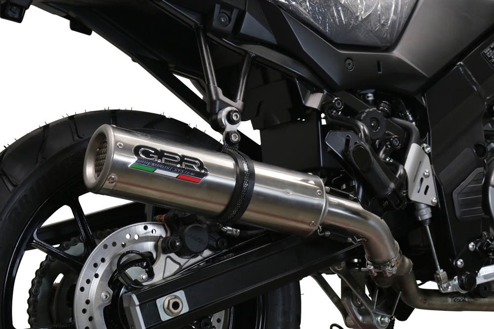 GPR exhaust compatible with  Suzuki V-Strom 650 2021-2024, M3 Inox , Mid-Full system exhaust including removable db killer 